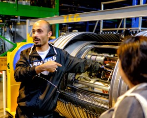 Our Guide Mohammed and a section of the LHC