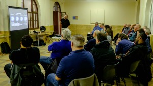 The audience listens intently as Rupert describes image capture techniques