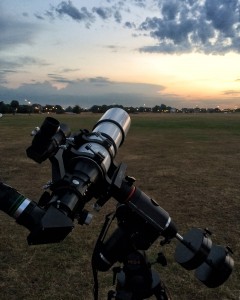 Telescope set up on Blackheath