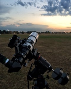 Telescope set up on Blackheath