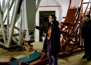 Our guide, Sarah Bosman, talks about the Northumberland Telescope